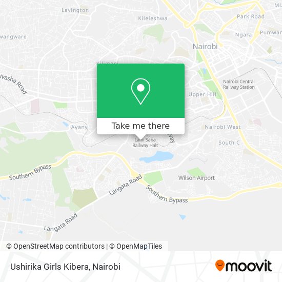 Ushirika Girls Kibera map