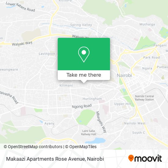Makaazi Apartments Rose Avenue map