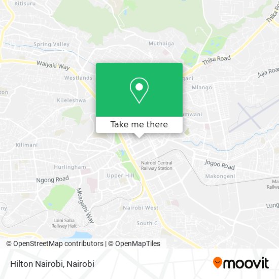 Hilton Nairobi map