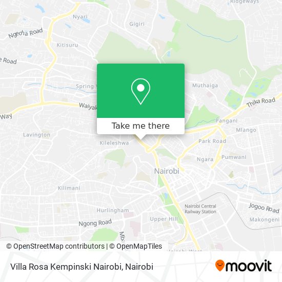 Villa Rosa Kempinski Nairobi map