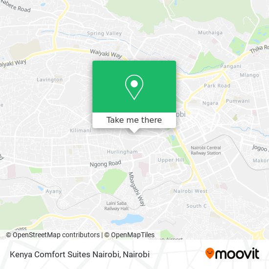 Kenya Comfort Suites Nairobi map