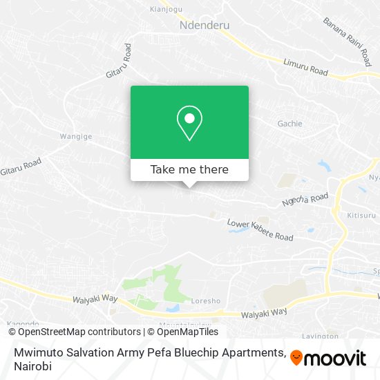 Mwimuto Salvation Army Pefa Bluechip Apartments map