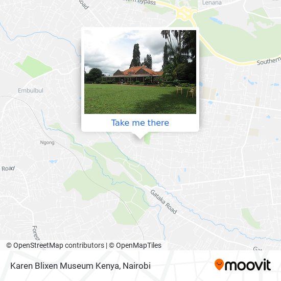 Karen Blixen Museum Kenya map