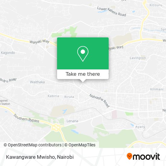 Kawangware Mwisho map