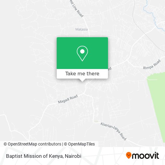 Baptist Mission of Kenya map
