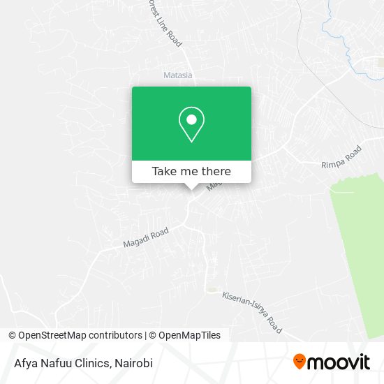 Afya Nafuu Clinics map