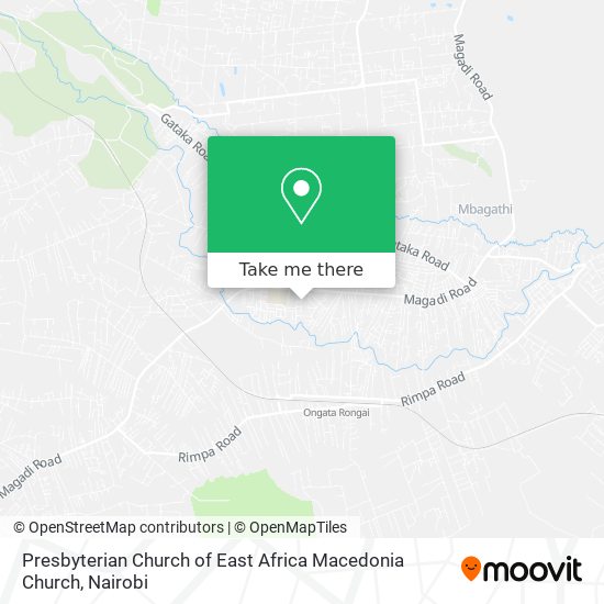 Presbyterian Church of East Africa Macedonia Church map