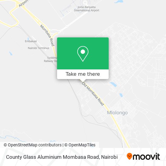 County Glass Aluminium Mombasa Road map