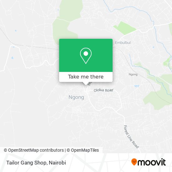 Tailor Gang Shop map