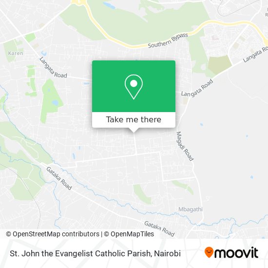 St. John the Evangelist Catholic Parish map