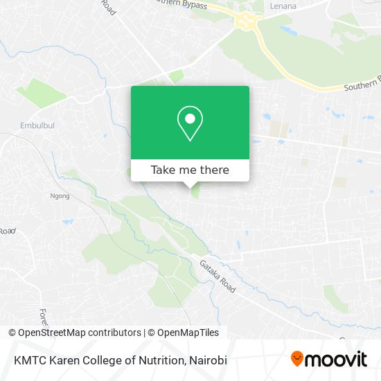 KMTC Karen College of Nutrition map