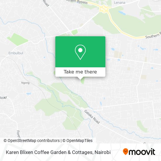 Karen Blixen Coffee Garden & Cottages map