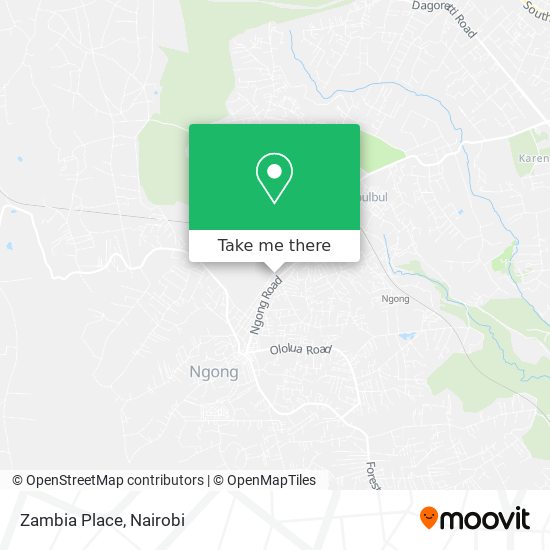 Zambia Place map