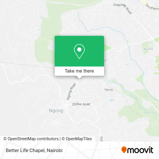 Better Life Chapel map
