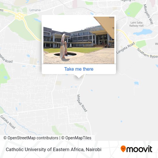 Catholic University of Eastern Africa map