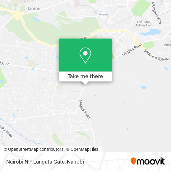 Nairobi NP-Langata Gate map