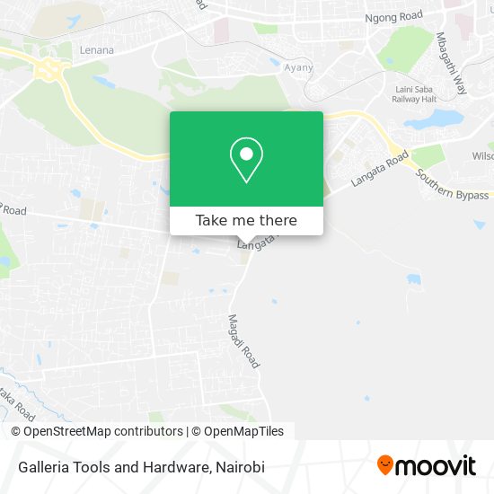 Galleria Tools and Hardware map