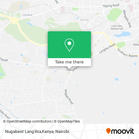 Nugabest Lang'Ata,Kenya map