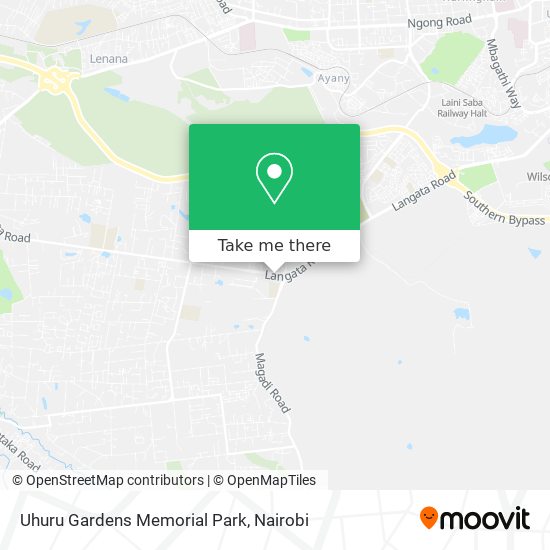 Uhuru Gardens Memorial Park map