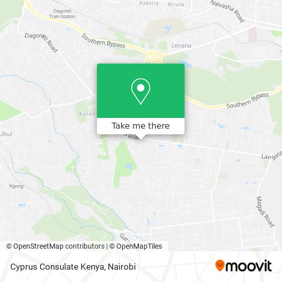 Cyprus Consulate Kenya map