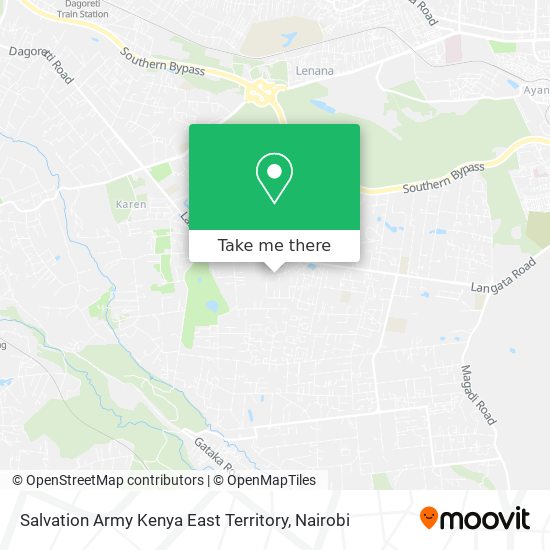 Salvation Army Kenya East Territory map