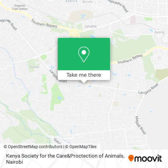 Kenya Society for the Care&Proctection of Animals map