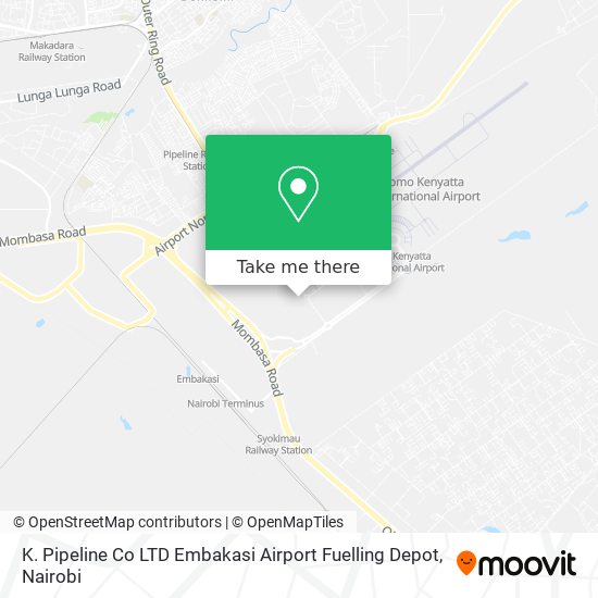 K. Pipeline Co LTD Embakasi Airport Fuelling Depot map