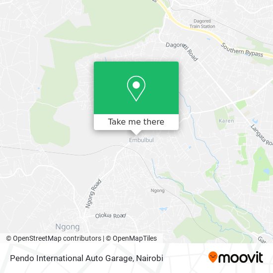 Pendo International Auto Garage map