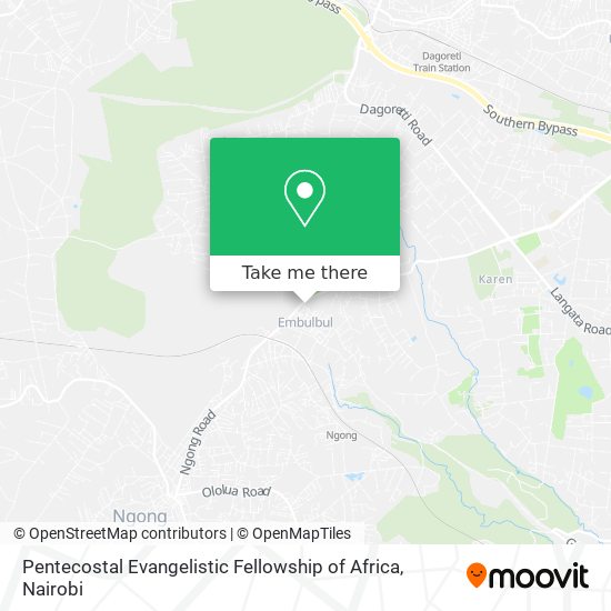 Pentecostal Evangelistic Fellowship of Africa map