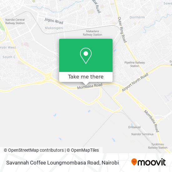 Savannah Coffee Loungmombasa Road map