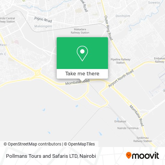 Pollmans Tours and Safaris LTD map