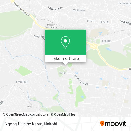 Ngong Hills by Karen map