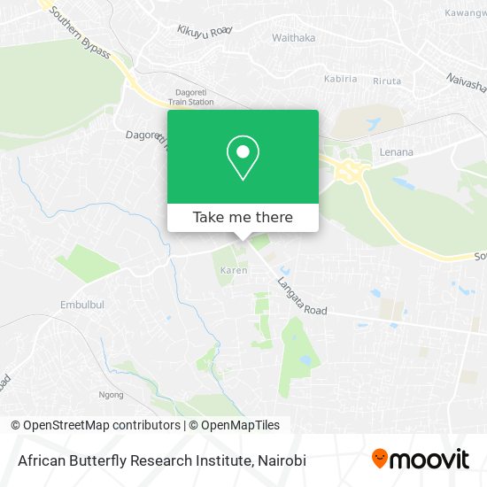 African Butterfly Research Institute map