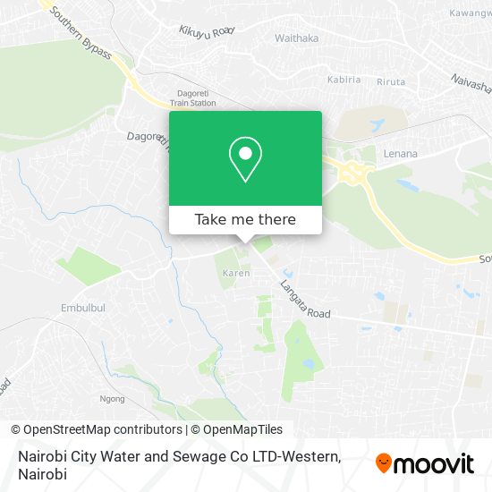 Nairobi City Water and Sewage Co LTD-Western map