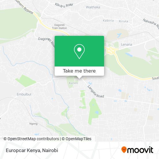 Europcar Kenya map
