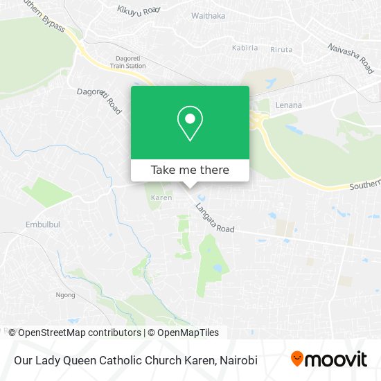 Our Lady Queen Catholic Church Karen map