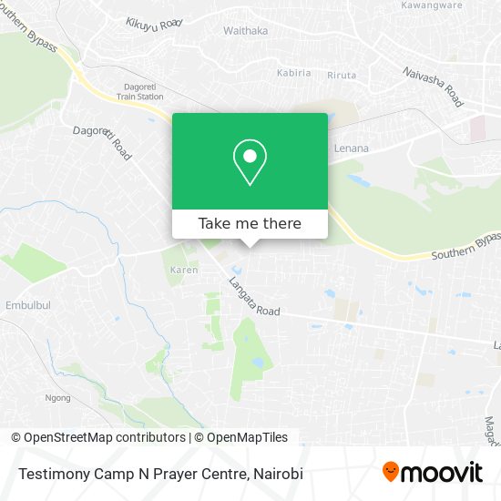 Testimony Camp N Prayer Centre map