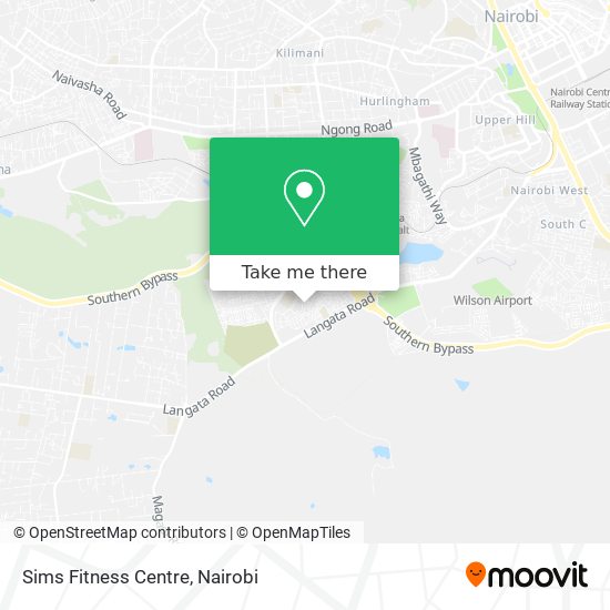 Sims Fitness Centre map