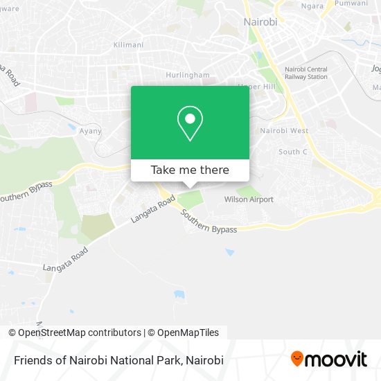 Friends of Nairobi National Park map