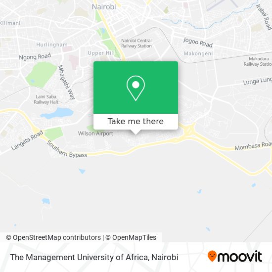 The Management University of Africa map