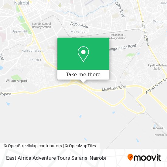 East Africa Adventure Tours Safaris map