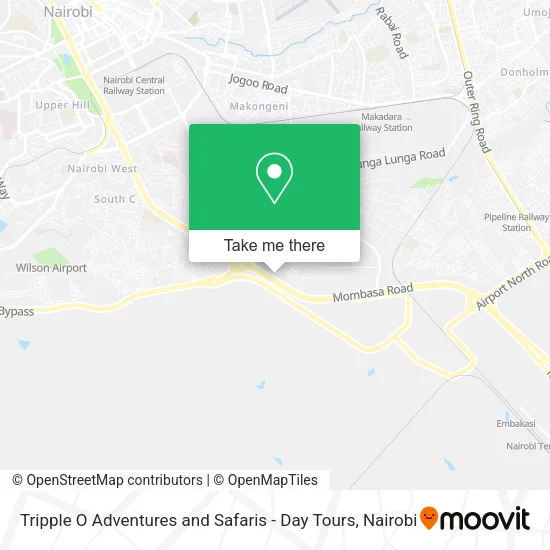Tripple O Adventures and Safaris - Day Tours map