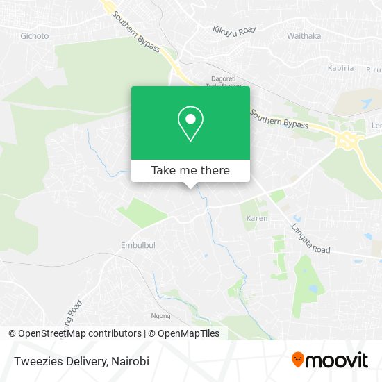 Tweezies Delivery map