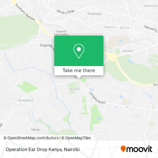 Operation Ear Drop Kenya map