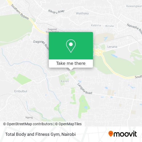 Total Body and Fitness Gym map