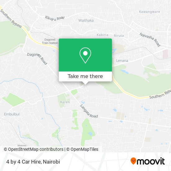 4 by 4 Car Hire map