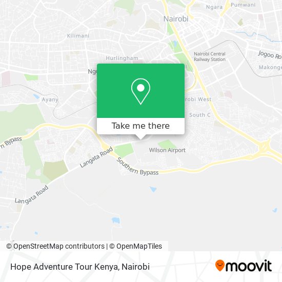 Hope Adventure Tour Kenya map