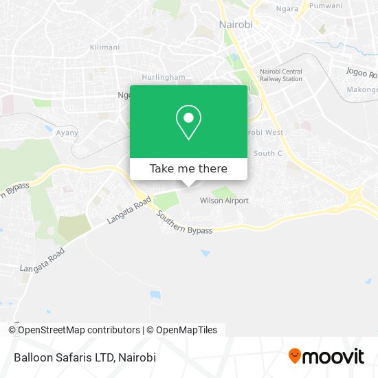 Balloon Safaris LTD map