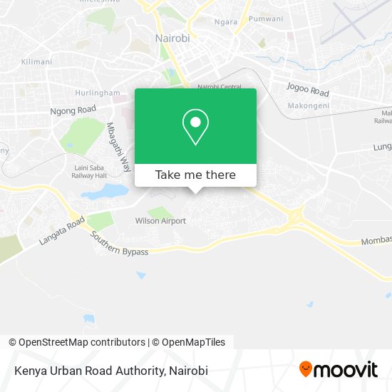 Kenya Urban Road Authority map