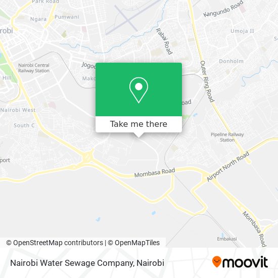 Nairobi Water Sewage Company map